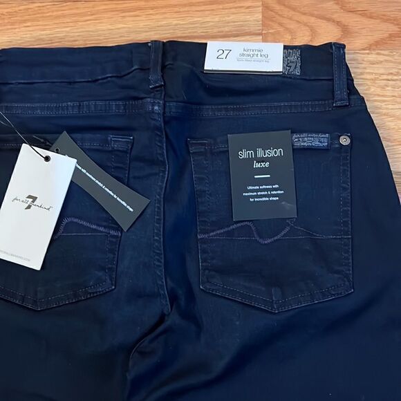 7 for all Mankind Kimmie Straight Leg Slim Illusion Luxe size 27 - Picture 6 of 12